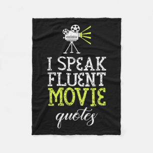 Funny Design Of I Speak Fluent Movie Quotes &amp;  Fleece Blanket