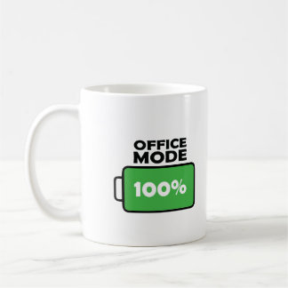 Funny Design Office Mode Full Charge Coffee Lover Mug