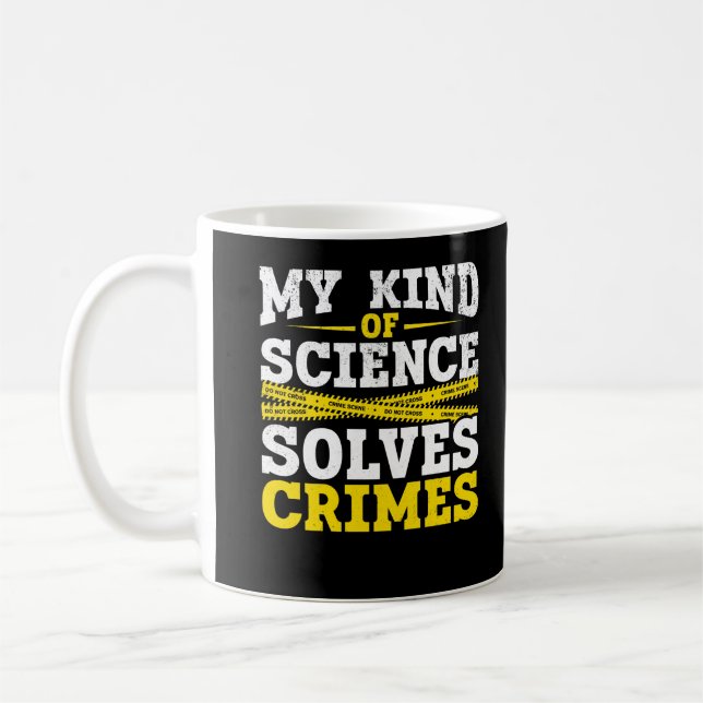 Funny Detective Forensic Science Crime Solver Coffee Mug (Left)
