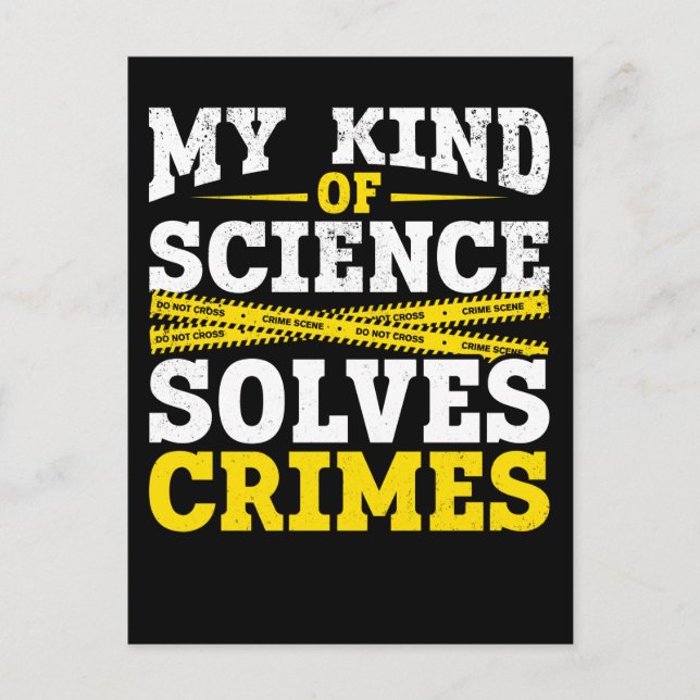 Funny Detective Forensic Science Crime Solver Postcard (Front)
