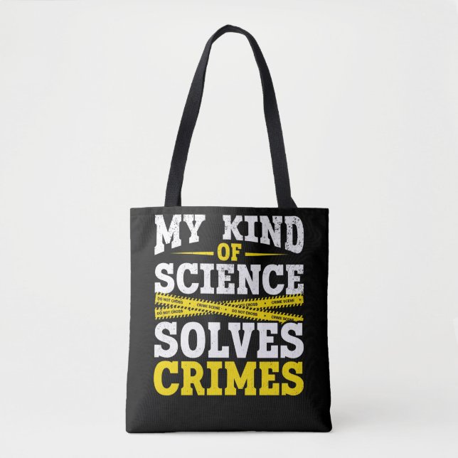 Funny Detective Forensic Science Crime Solver Tote Bag (Front)
