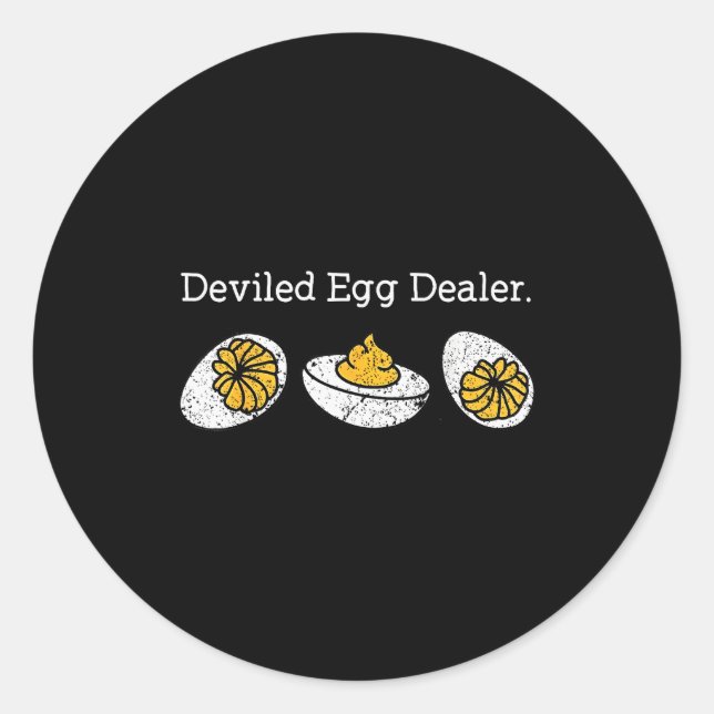 Funny Deviled Egg Er Thanksgiving  Classic Round Sticker (Front)