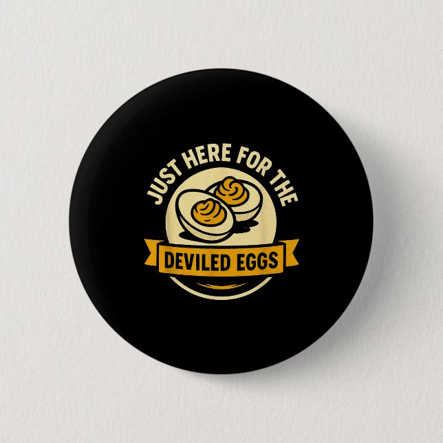 Funny Deviled Eggs Thanksgiving Food Humor  6 Cm Round Badge (Front)