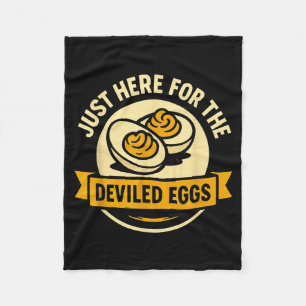 Funny Deviled Eggs Thanksgiving Food Humor  Fleece Blanket