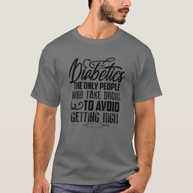 Funny Diabetes Awareness Gift | Cute Diabetic Boy  T-Shirt (Front)