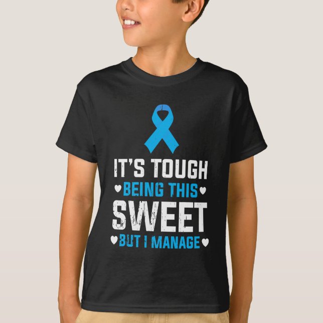 Funny Diabetes Awareness Insulin Warrior Diabetic T-Shirt (Front)