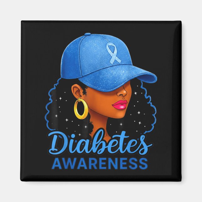 Funny Diabetes Awareness Month Black Women  Magnet (Front)