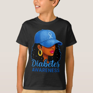 Funny Diabetes Awareness Month Black Women  T-Shirt
