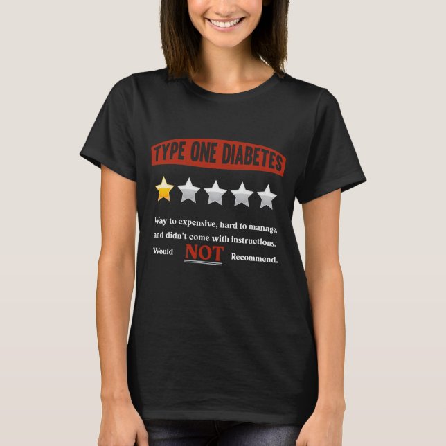 Funny Diabetes Joke Diabetic Humour T-Shirt (Front)