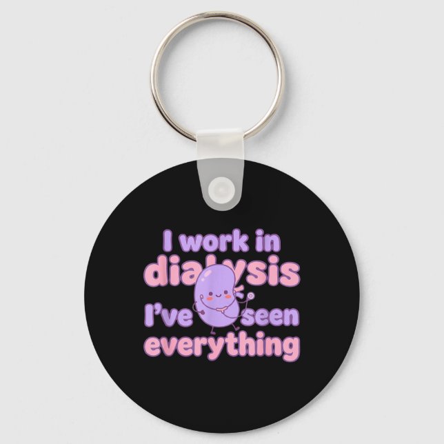 Funny Dialysis Nurse Cute Nephrology Design Men Key Ring (Front)