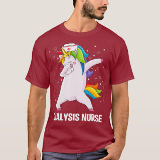 Funny Dialysis Nurse Dabbing Unicorn Cute Nurses T-Shirt