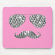 Funny Diamond Moustache With Glasses