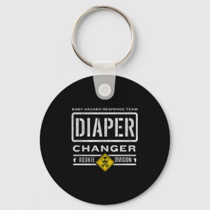 Funny Diaper Changer Duty - Expecting Baby New Dad Key Ring