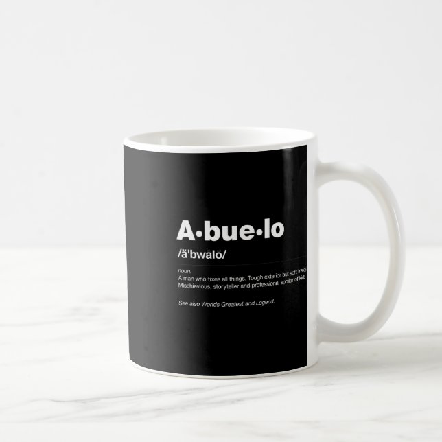 Funny Dictionary Definition Fathers Day Gift Grand Coffee Mug (Right)