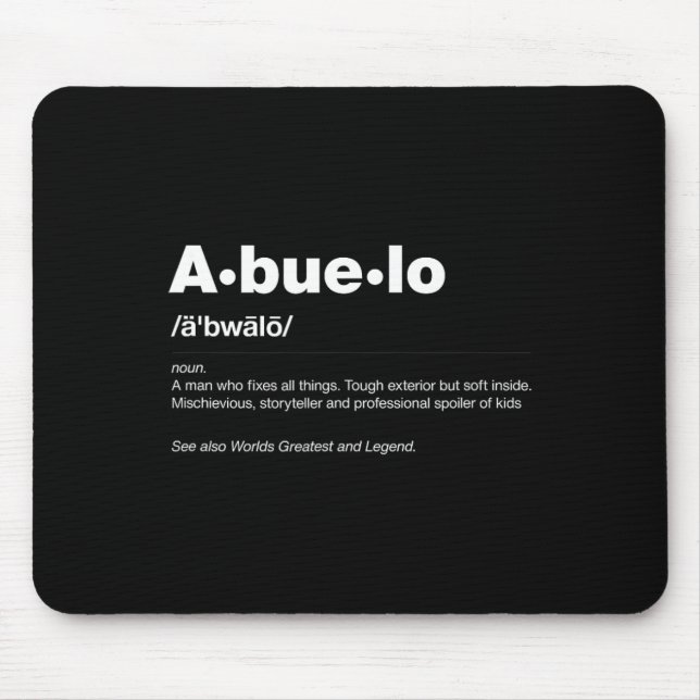 Funny Dictionary Definition Fathers Day Gift Grand Mouse Pad (Front)