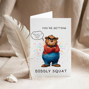 Funny Diddly Squat Humour Father's Day Card