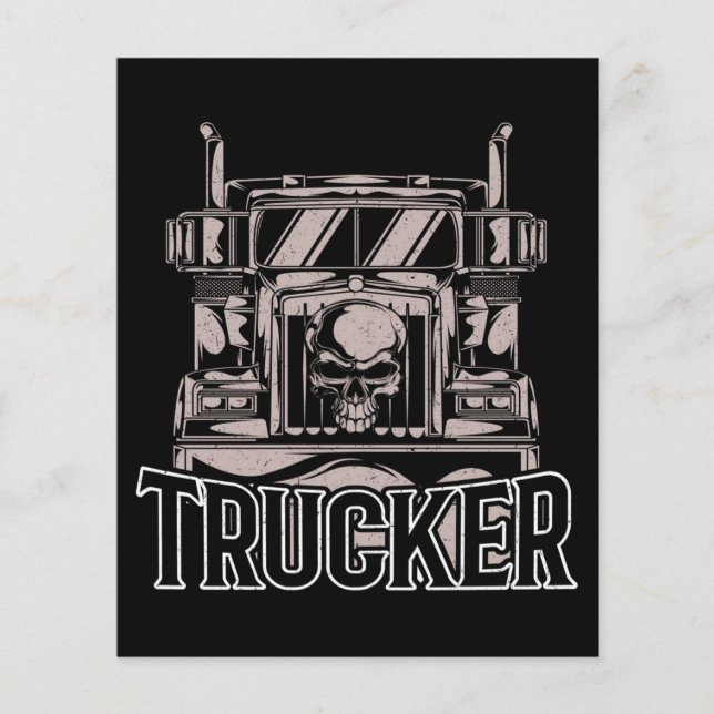 Funny Diesel Trucker Big Rig Semi Flyer (Front)