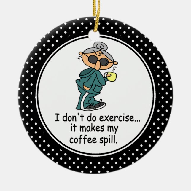 Funny Diet Humour Christmas Ornament (Front)