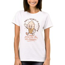 Funny Diet Starts in Winter Ice Cream Lover Retro
