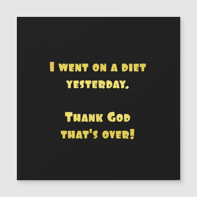 Funny Dieting Joke (Front)