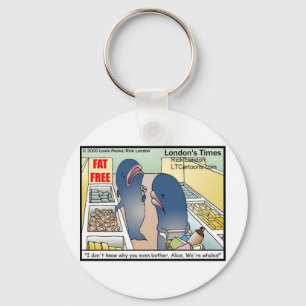 Funny Dieting Whales Tees Mugs Cards & Gifts Key Ring