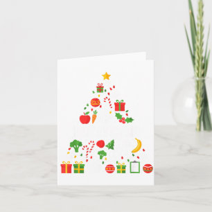 Funny Dietitian Christmas Tree Lights Womens Mens  Card