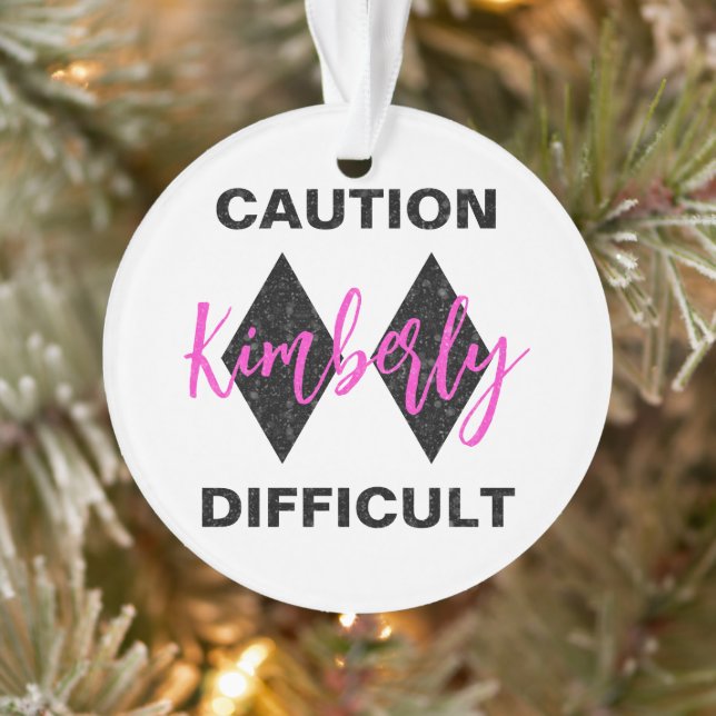 Funny Difficult Double Black Diamond  Ornament (Tree)