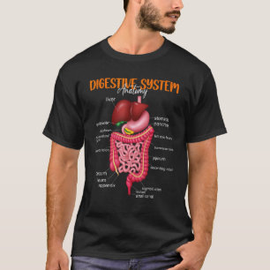 Funny Digestive System Anatomy Anatomical Biology T-Shirt