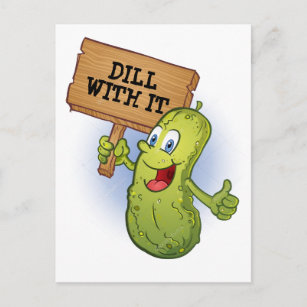 Funny Dill Pickle Pun Postcard