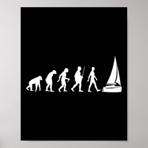 Funny Dinghy Sailing Sailboat Tee Sail Boat Racing Poster