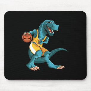 Funny Dino Playing Sketll T-rex Lover Player Kids  Mouse Pad