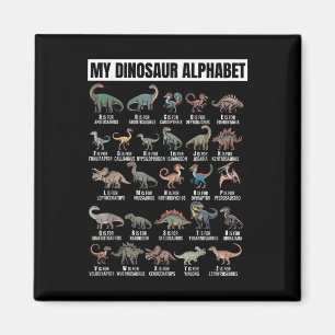 Funny Dinosaur Alphabet Abc For Boys Dino Lovers B Magnet