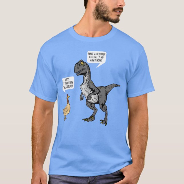 Funny Dinosaur And Chicken Re Chicken Quote boy T-Shirt (Front)