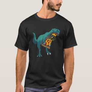 Funny Dinosaur Art For Men Women Dinosaur Pizza Sl T-Shirt