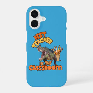 Funny Dinosaur Art Teacher Creative Classroom iPhone 16 Case