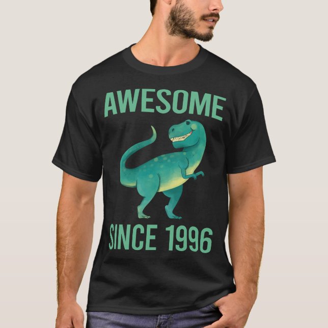 Funny Dinosaur - Awesome Since 1996 T-Shirt (Front)