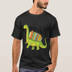 Funny Dinosaur Book Lover Bookworm Reading Books T-Shirt