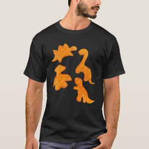 Funny Dinosaur Chicken Nugget Design Kids Men Wome T-Shirt