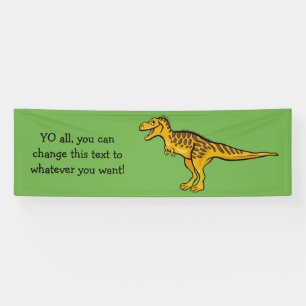 Funny Dinosaur custom text & colour banner