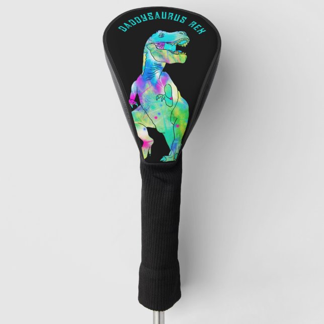 Funny Dinosaur Dad Joke Golf Head Cover (Front)