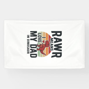 Funny Dinosaur Dad RAWR Vintage Shirt Design_1 Banner