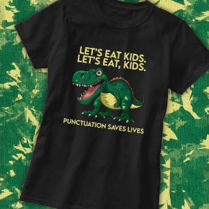 Funny Dinosaur Grammar Lesson T-Shirt