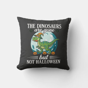 Funny Dinosaur Halloween Witch Graphic Cushion
