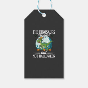 Funny Dinosaur Halloween Witch Graphic Gift Tags
