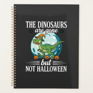 Funny Dinosaur Halloween Witch Graphic Planner