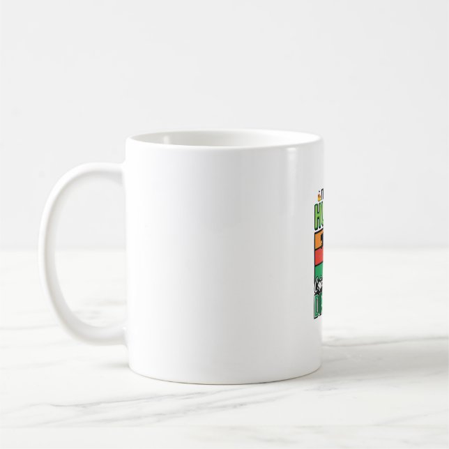 Funny Dinosaur Human Costume Halloween Coffee Mug (Left)