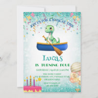 Funny dinosaur Kayak Kids Birthday party DIY Name