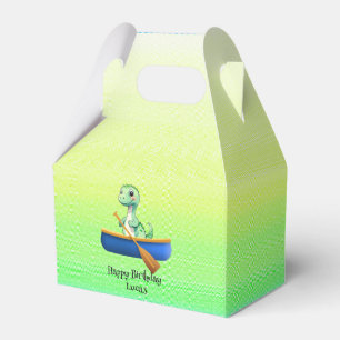 Funny dinosaur Kayak sailing Birthday party Favour Box