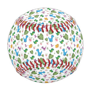 Funny Dinosaur, leaves Baseball