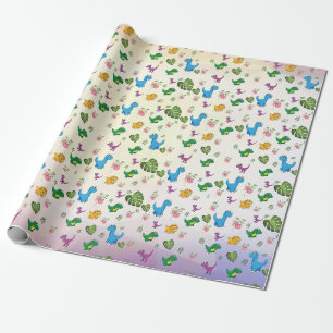 Funny Dinosaur, leaves Bone China Mug Wrapping Pap Paper